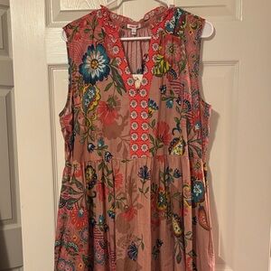 Johnny Was Multicolor Floral midi